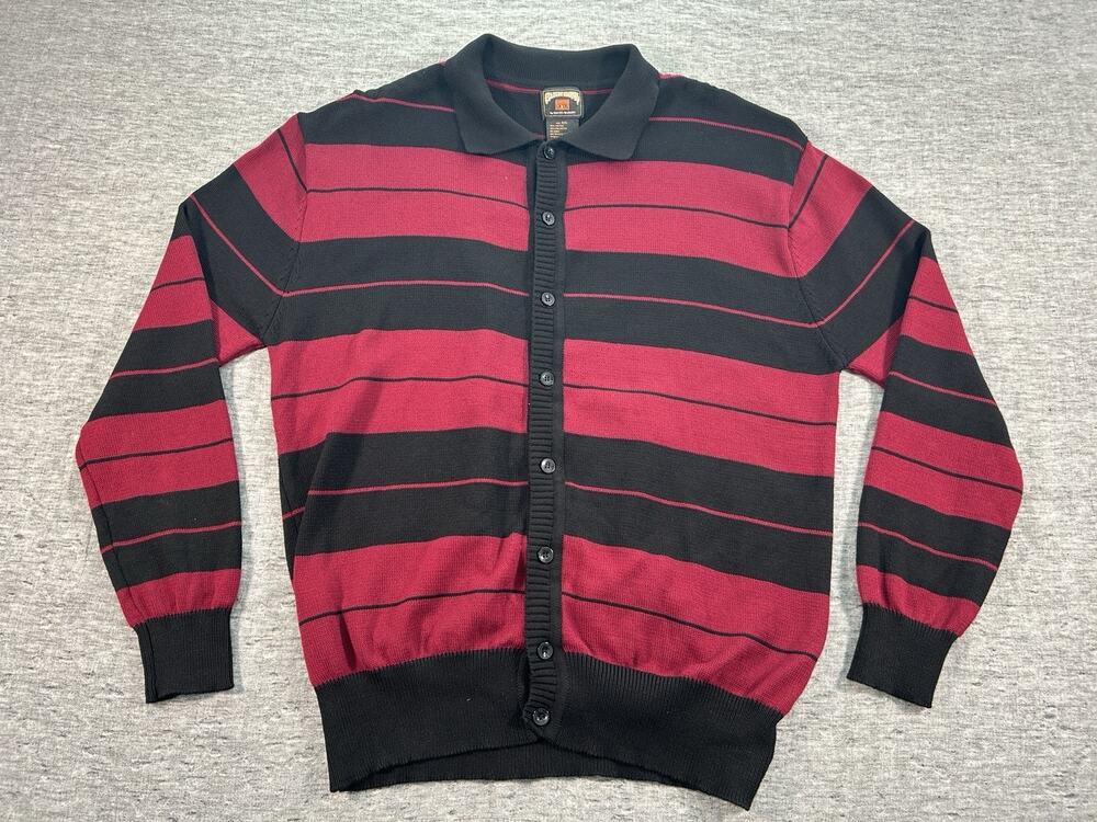 FB County Charlie Brown Cardigan Sweater Mens 4XL Striped Cholo Lowrider Chicano